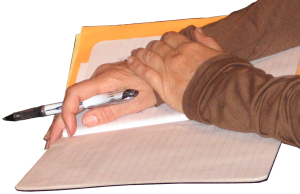 person poised to write, to do estate plan or will maintenance.